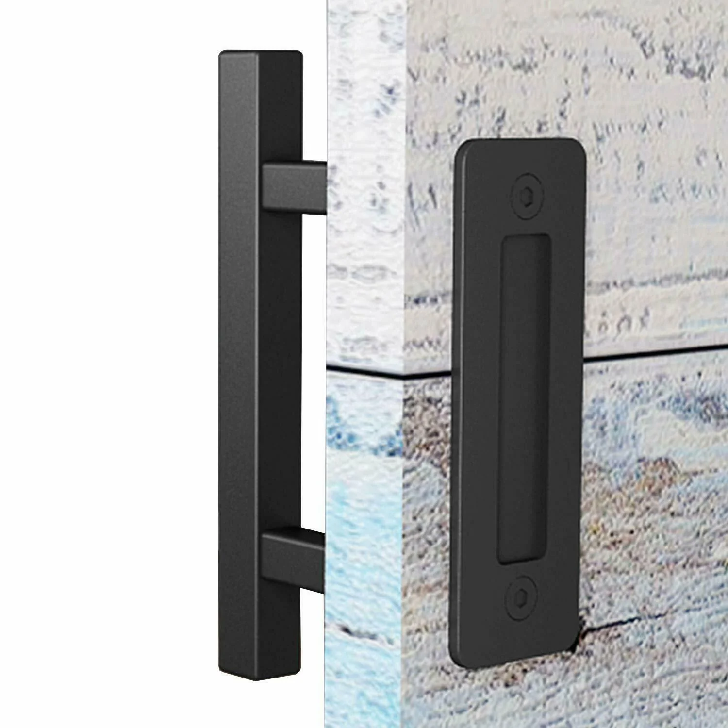 barn door handle square black - Image 6