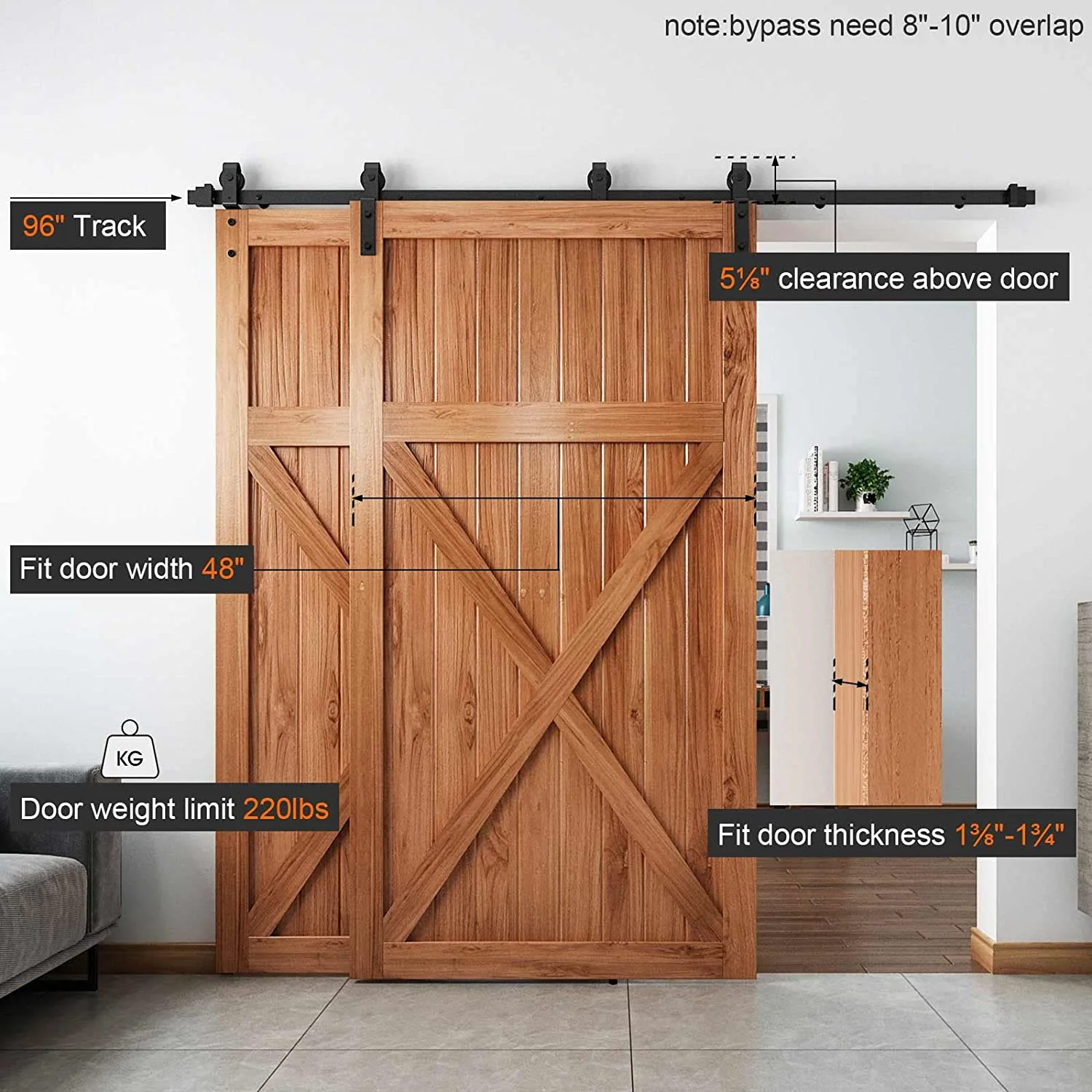 Barn door Hardware 3.6M - Image 12