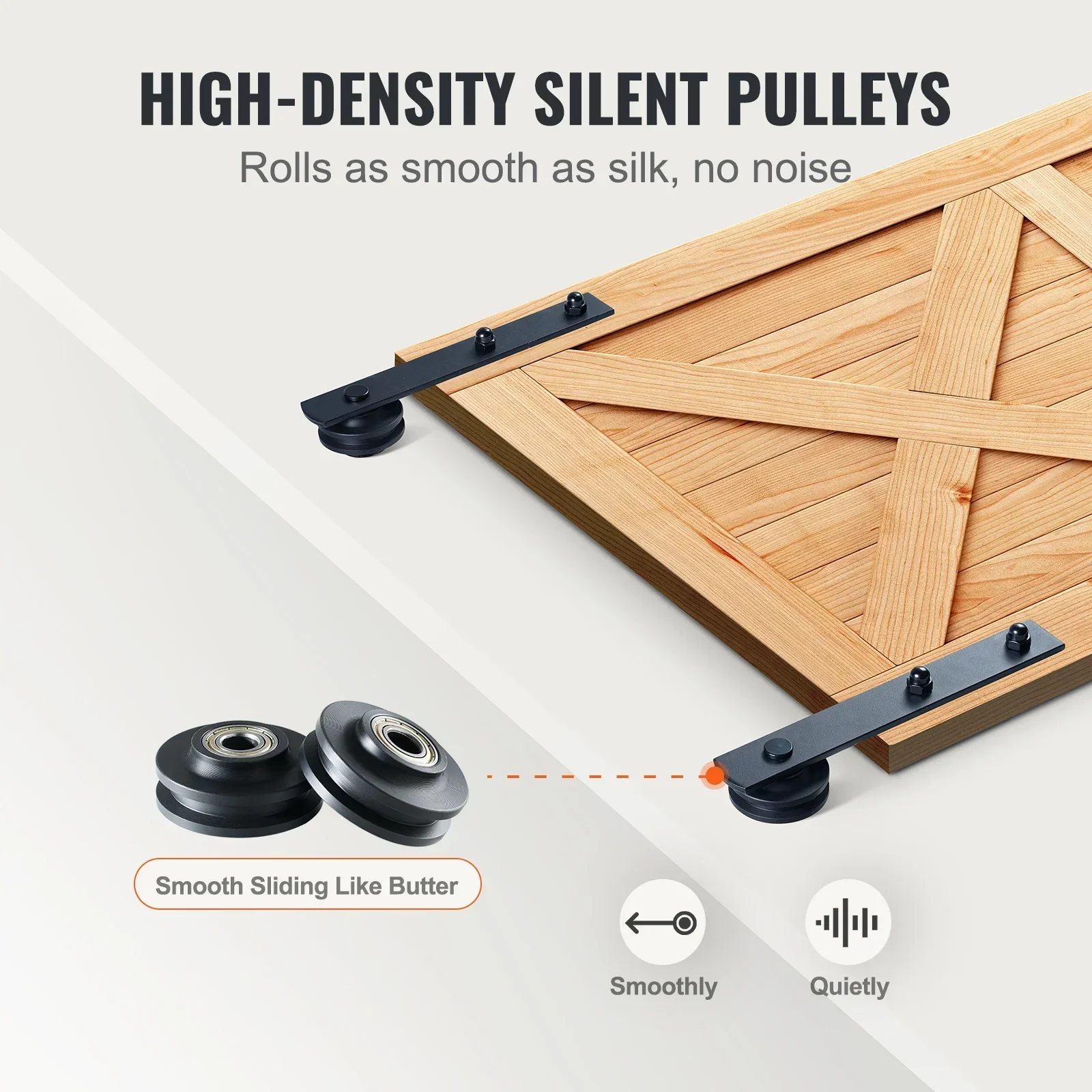 Barn Door Sliding Double Door Hardware Kit 3m - Image 2