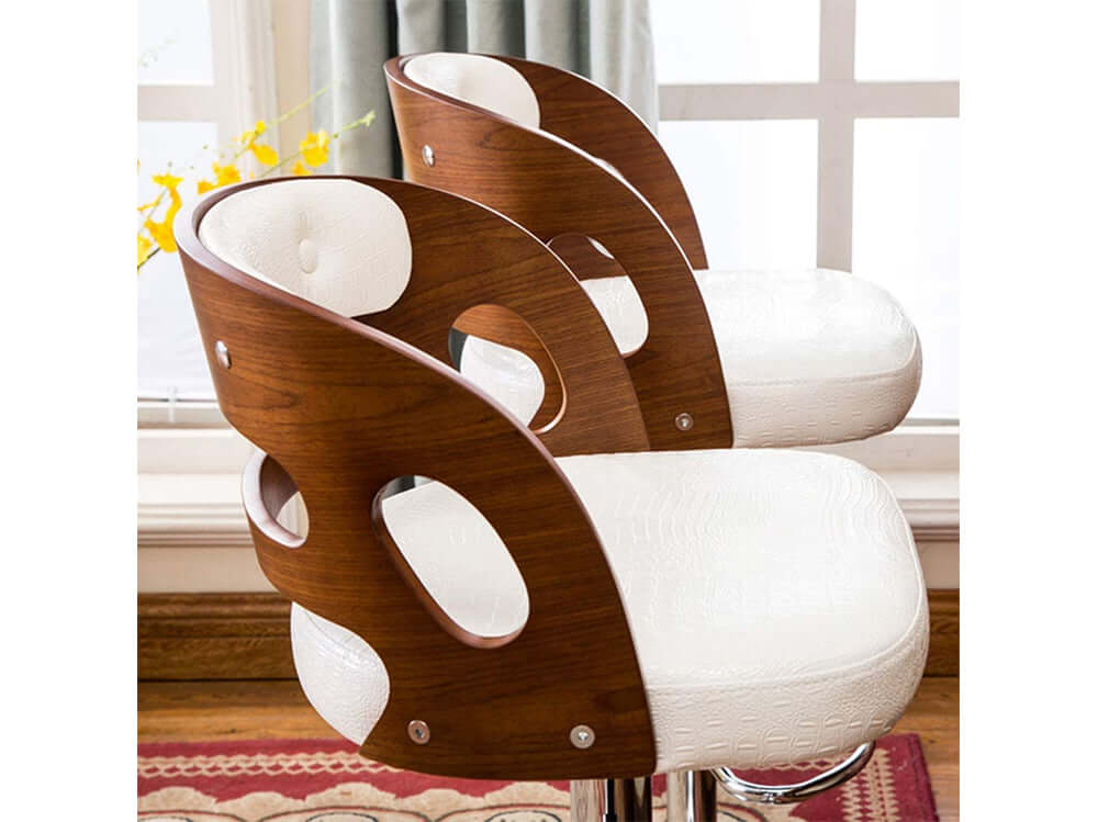 Barstools Retro Chair Footrest With Pu Seat - Image 7