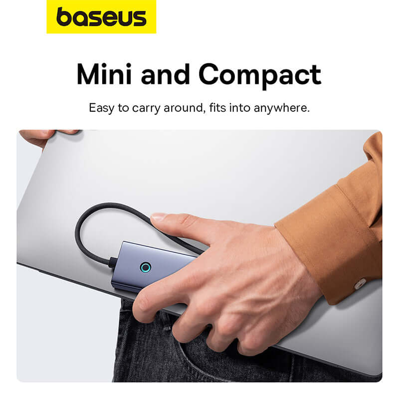 Baseus Type-C to USB 3.0 x 4+PD 100W 5-Port HUB Adapter - Image 5