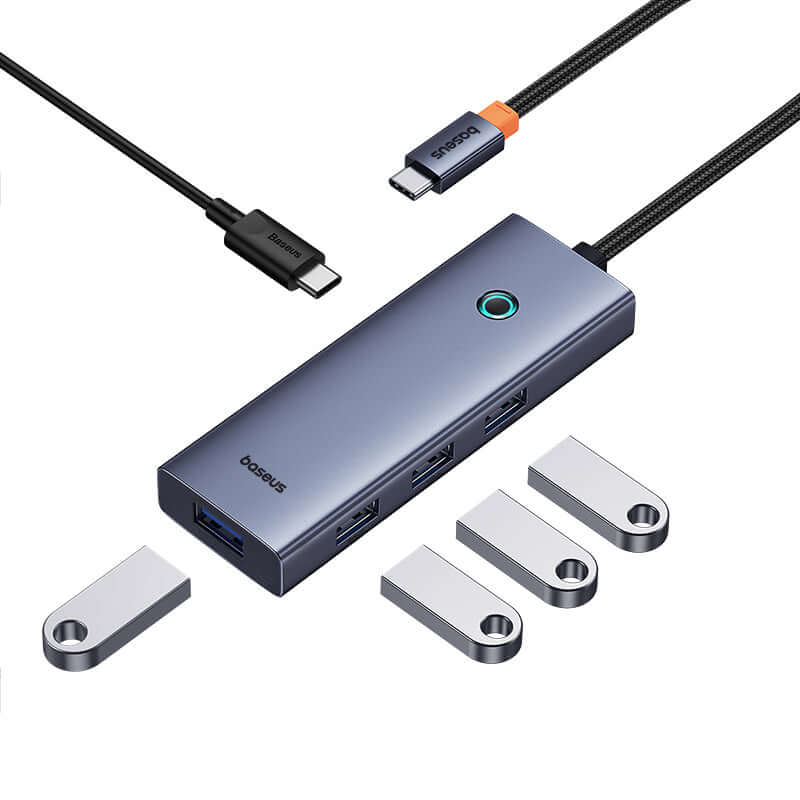 Baseus Type-C to USB 3.0 x 4+PD 100W 5-Port HUB Adapter - Image 7