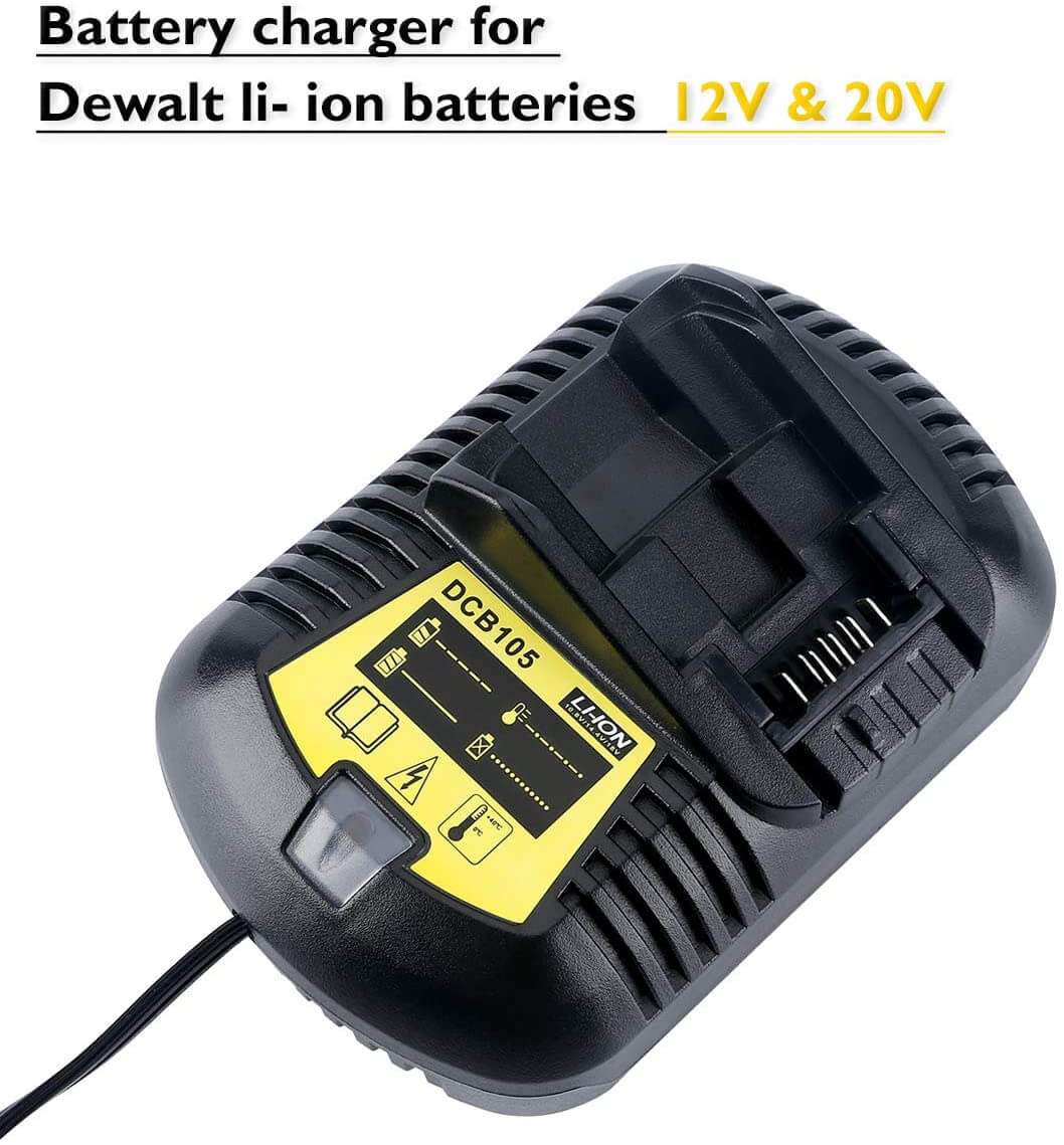 Battery Charger for Dewalt Dcb105 12V - 20V Replacement - Image 3