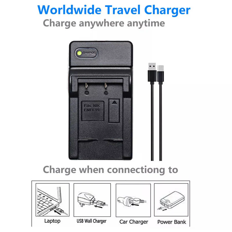 Battery Charger for Nikon EN-EL19 ENEL19 EL19 - Image 4