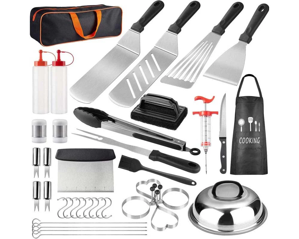 Griddle Accessories Kit 38PCS – Stainless Steel BBQ Tool Set with Storage Bag - Image 14