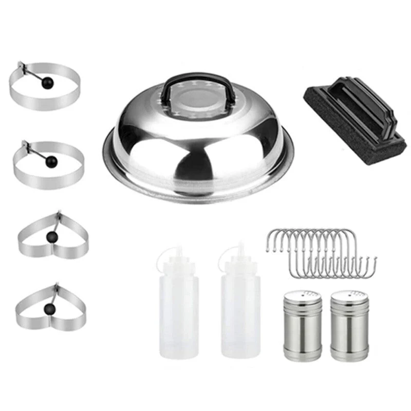 Griddle Accessories Kit 38PCS – Stainless Steel BBQ Tool Set with Storage Bag - Image 8