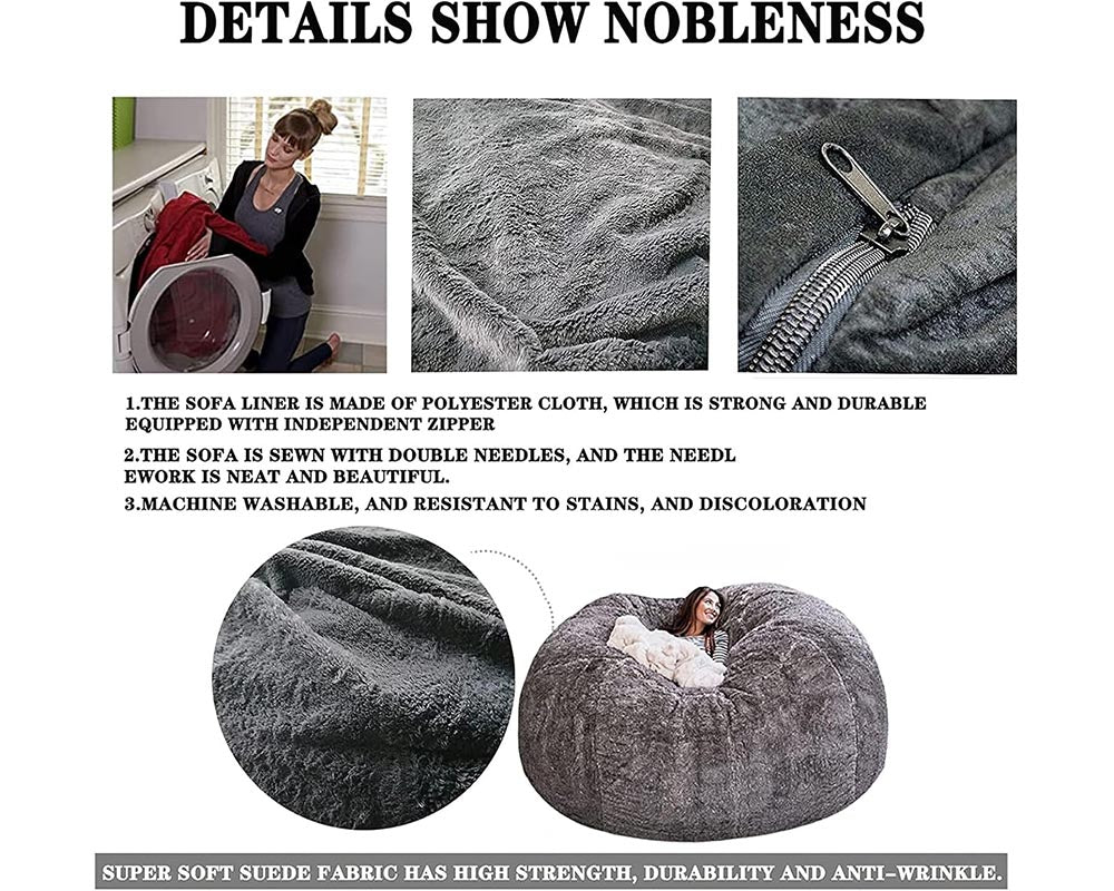 Bean Bag Cover Sofa Cushion Bed - Image 5