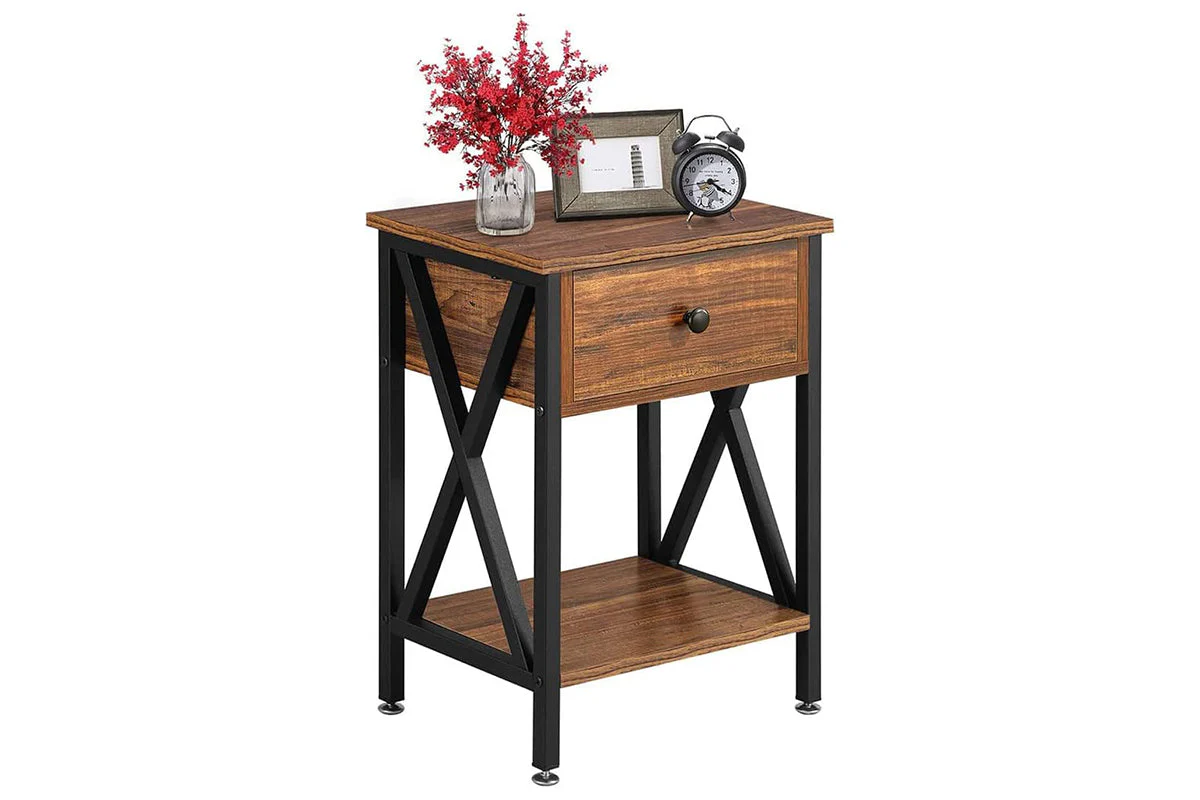 Bedside Table Nightstands with Drawer - Image 2