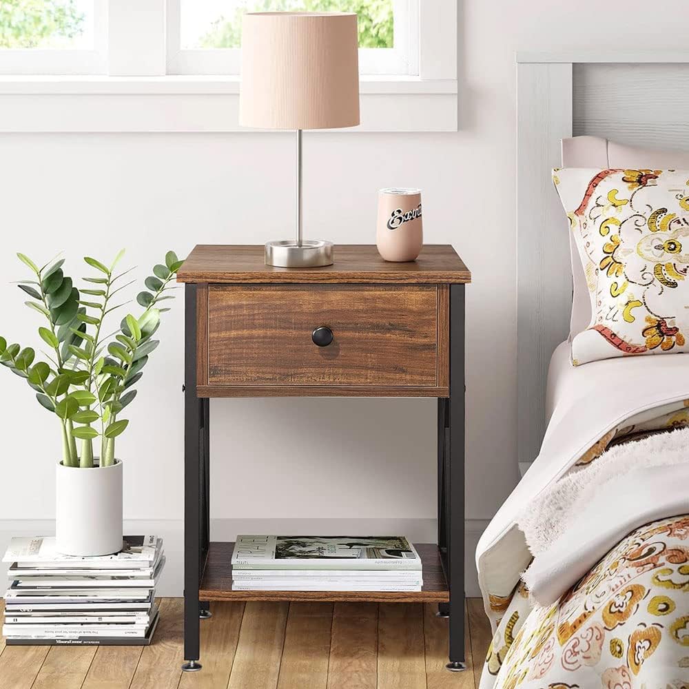 Bedside Table Nightstands with Drawer - Image 8