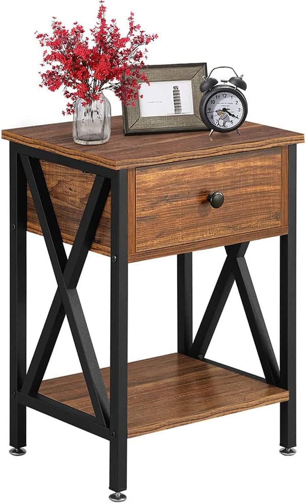 Bedside Table Nightstands with Drawer - Image 9