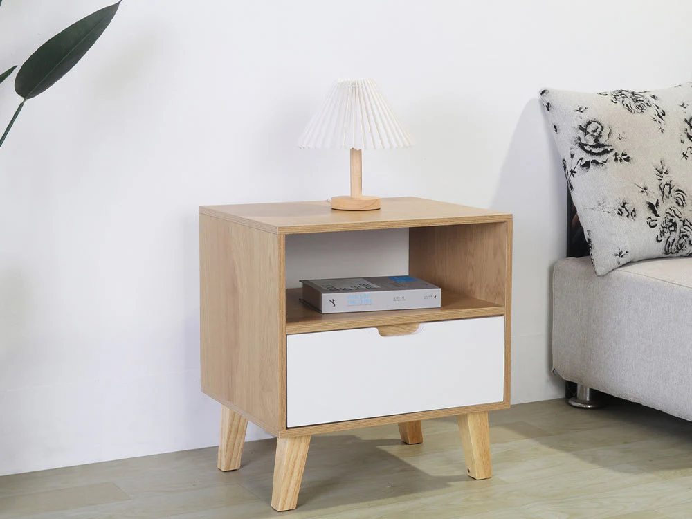 Bedside Table Nightstands with Drawer - Image 4