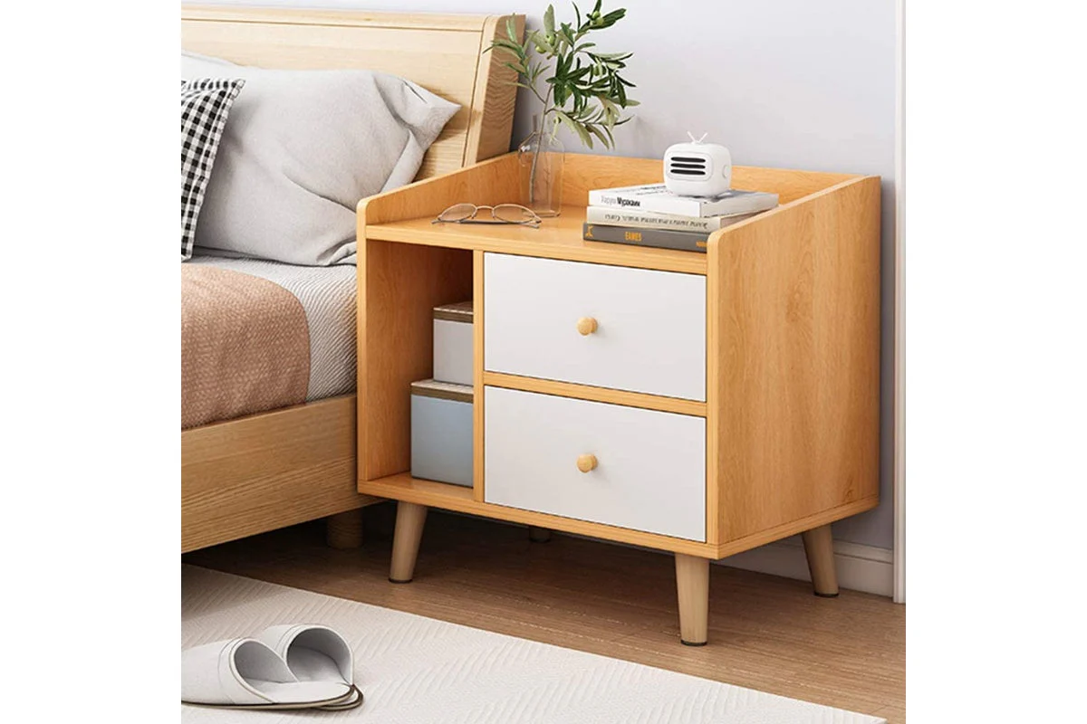 Bedside Table Nightstands with Drawer - Image 3