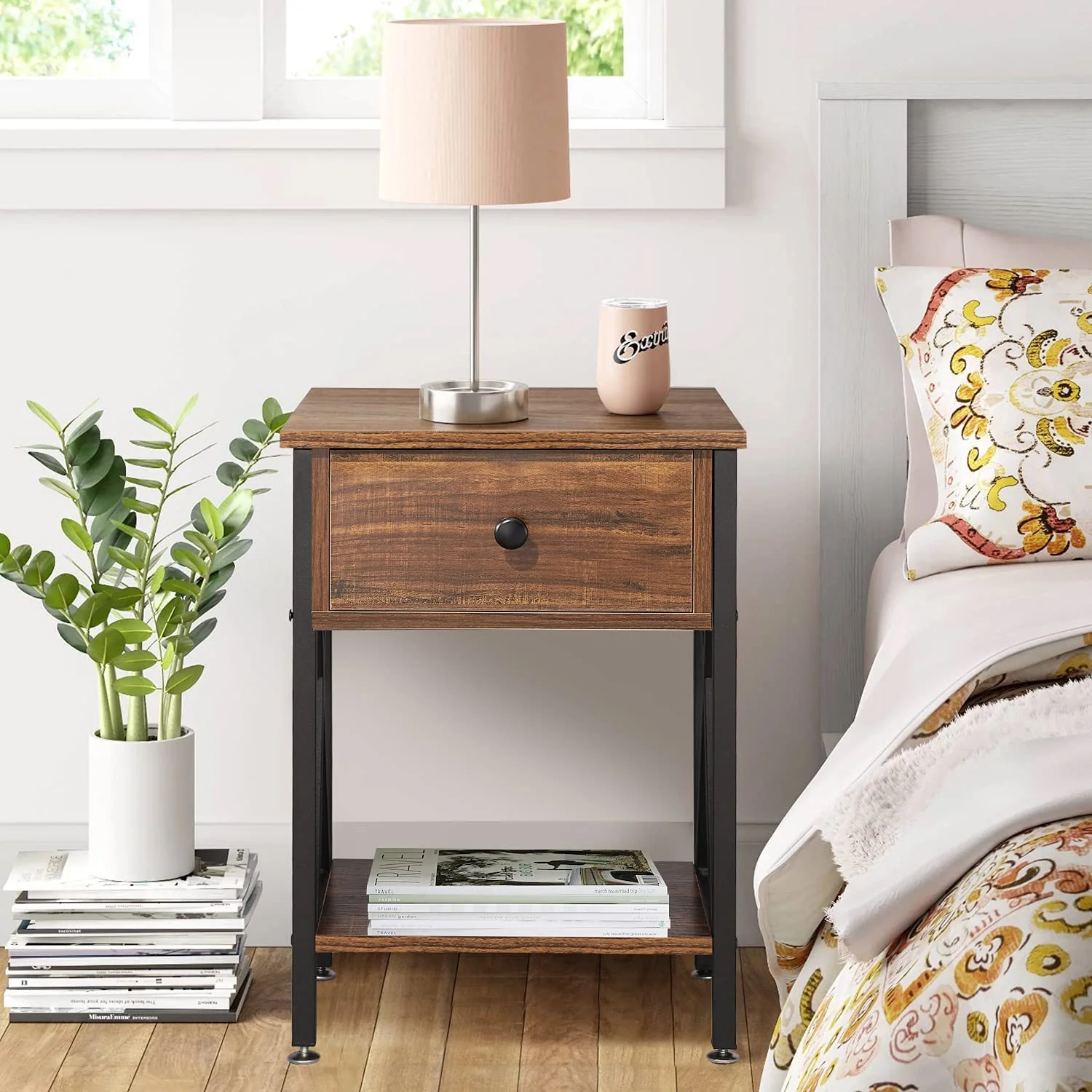 Bedside Table Nightstands with Drawer - Image 8