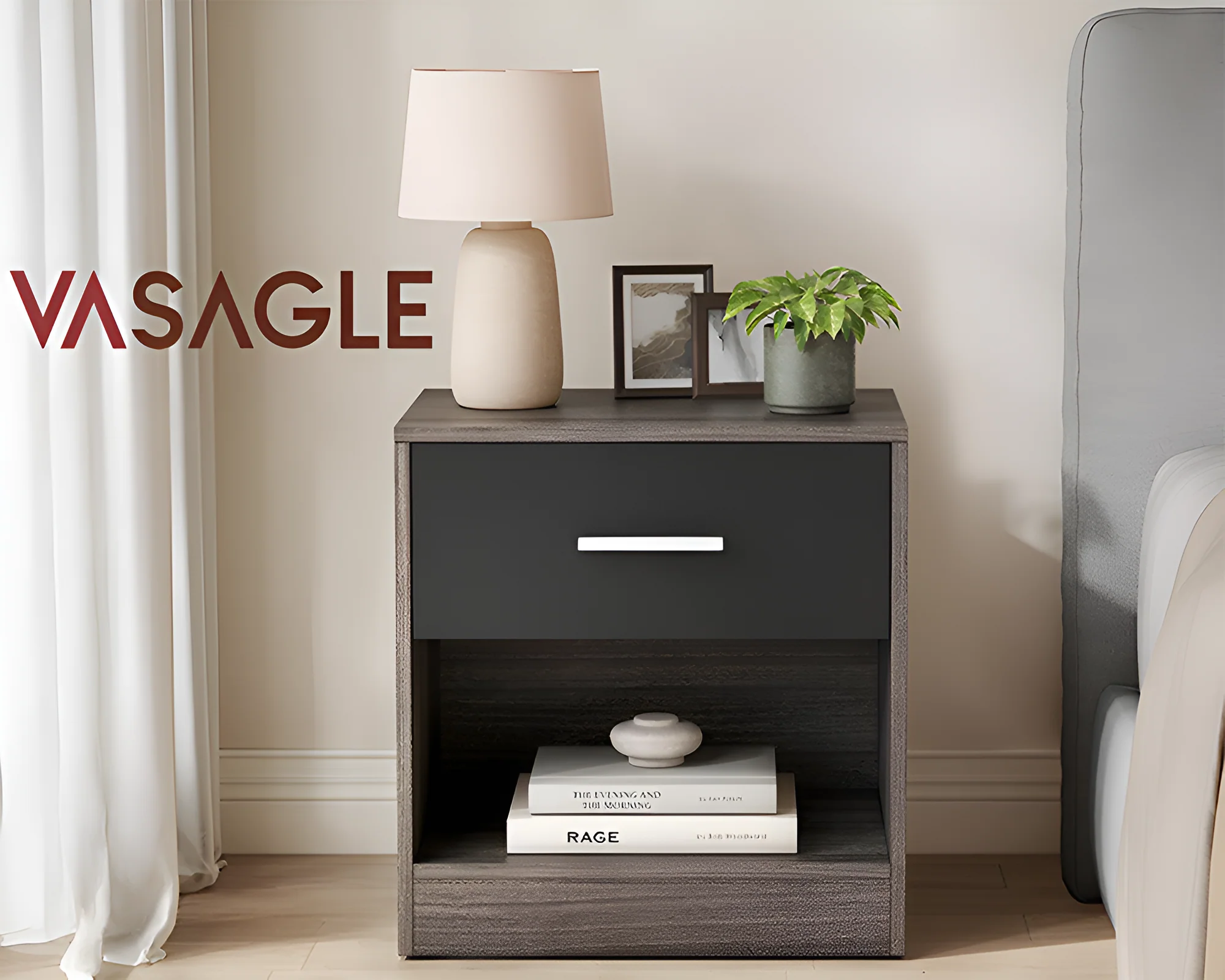Bedside Table with Drawers - Image 14