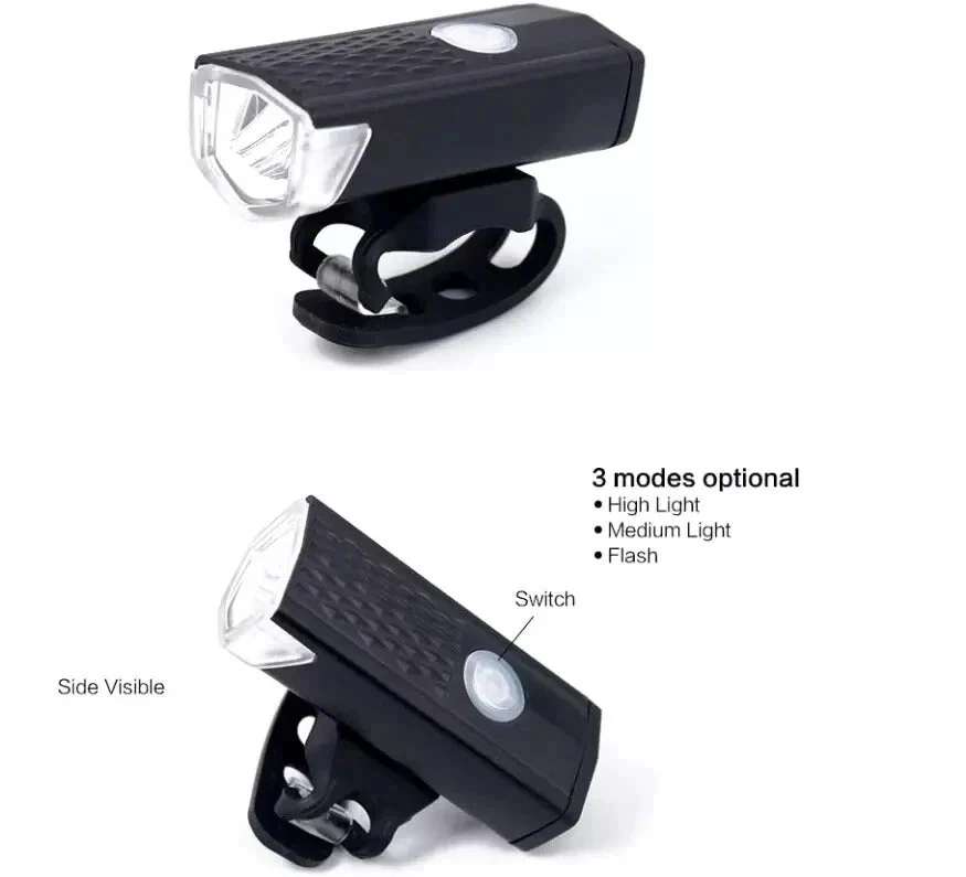 Bicycle Headlight and Taillight Set USB Rechargeable Mini Bike Front and Rear Light - Image 8