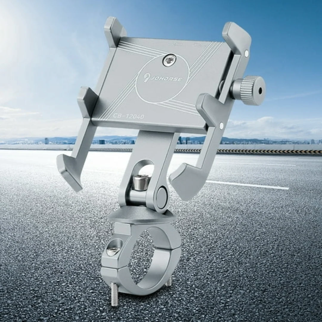 Bike Mobile Phone Holder Anti Sleep Rotating Mobile Phone Clamp (Silver) - Image 5