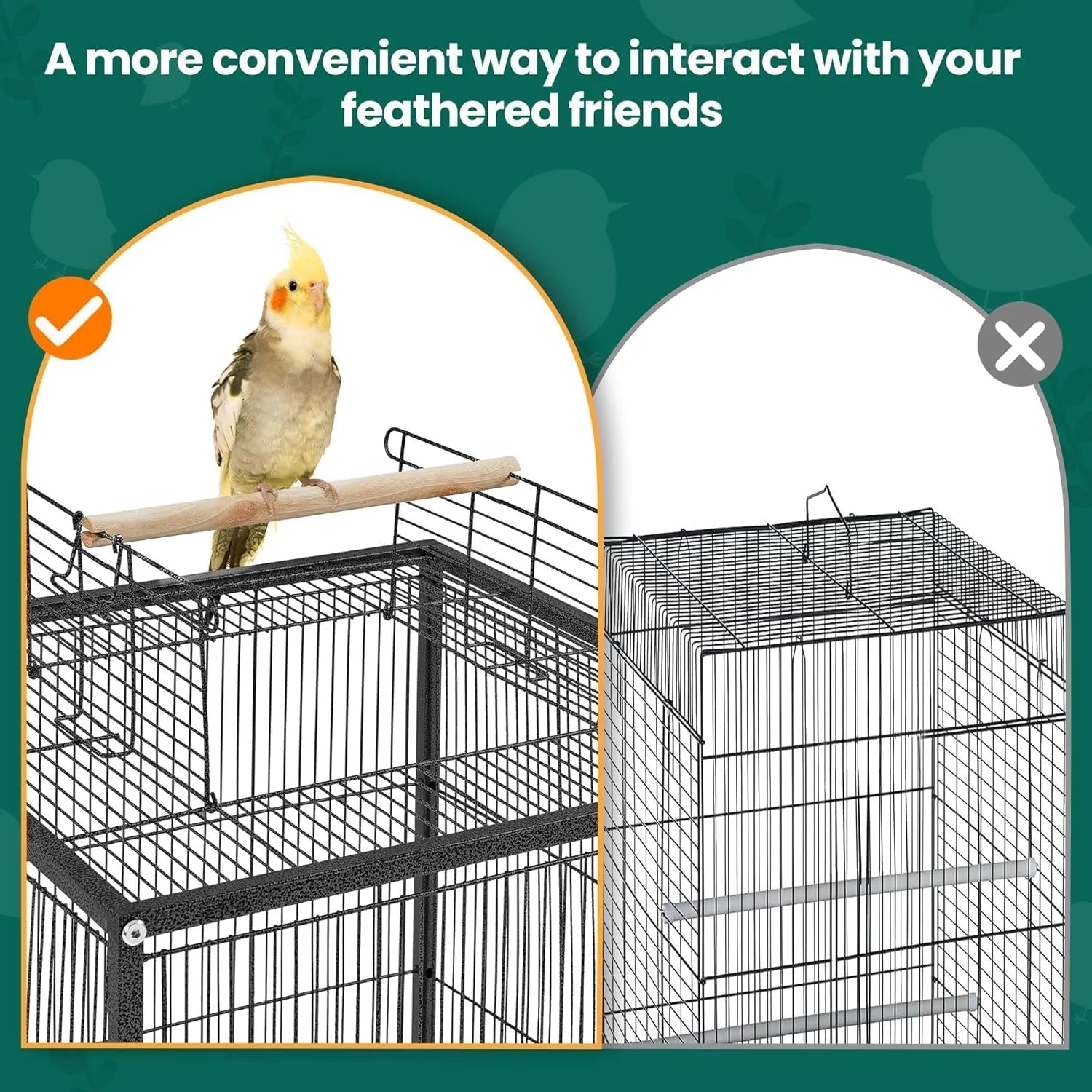 Bird Cage Parrot Aviary Perch Carrier - Image 3