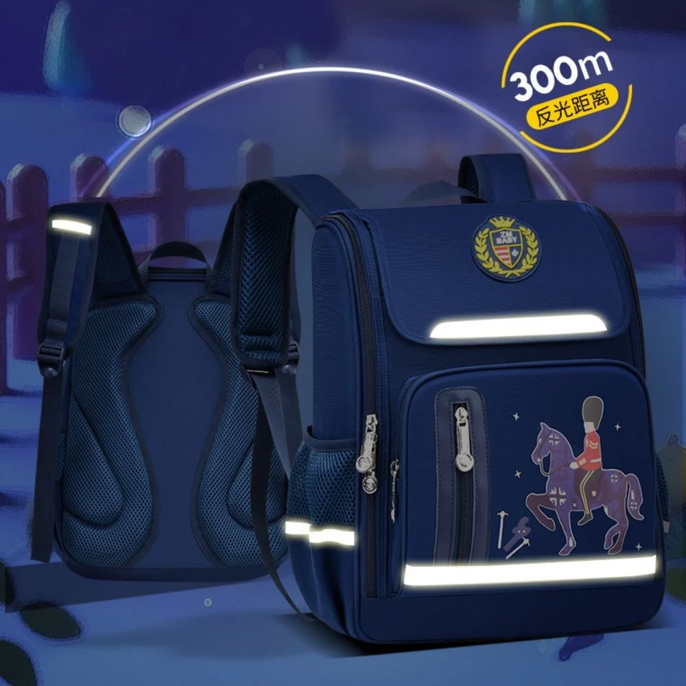 Black Boys School Bags & Kids Backpack - Prince | Black & Blue - Image 5