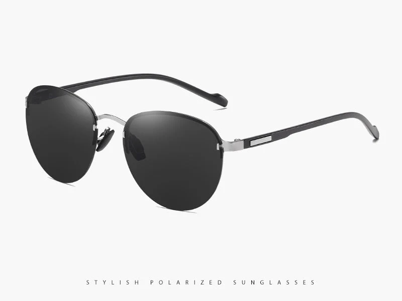 BLACK HD Polarized Lens Sunglasses Anti-Blue Ray Hydrophobic - Image 2