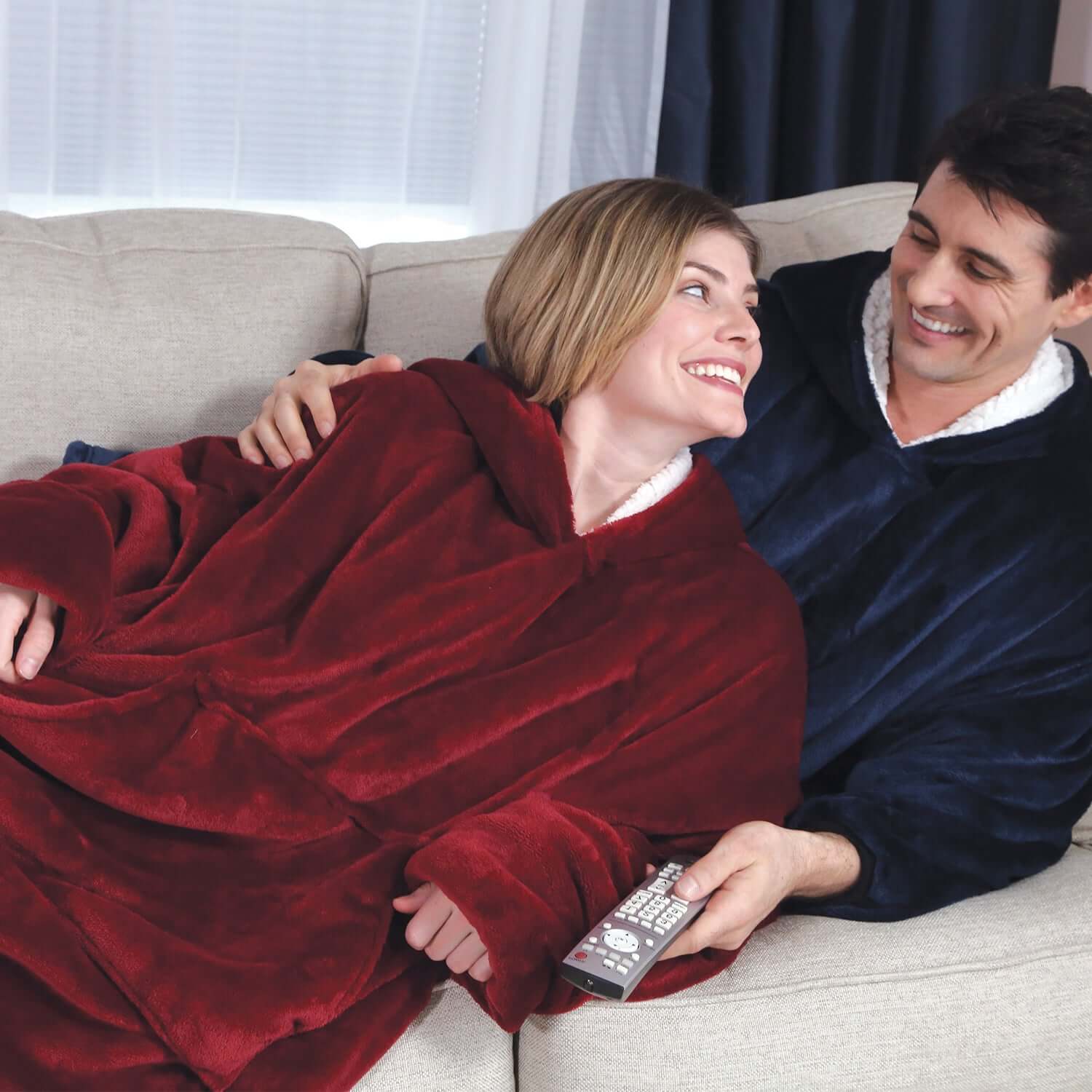 Blanket Hoodie Sweatshirt Soft &amp; Warm Fleece Blanket Hoodie - Image 2