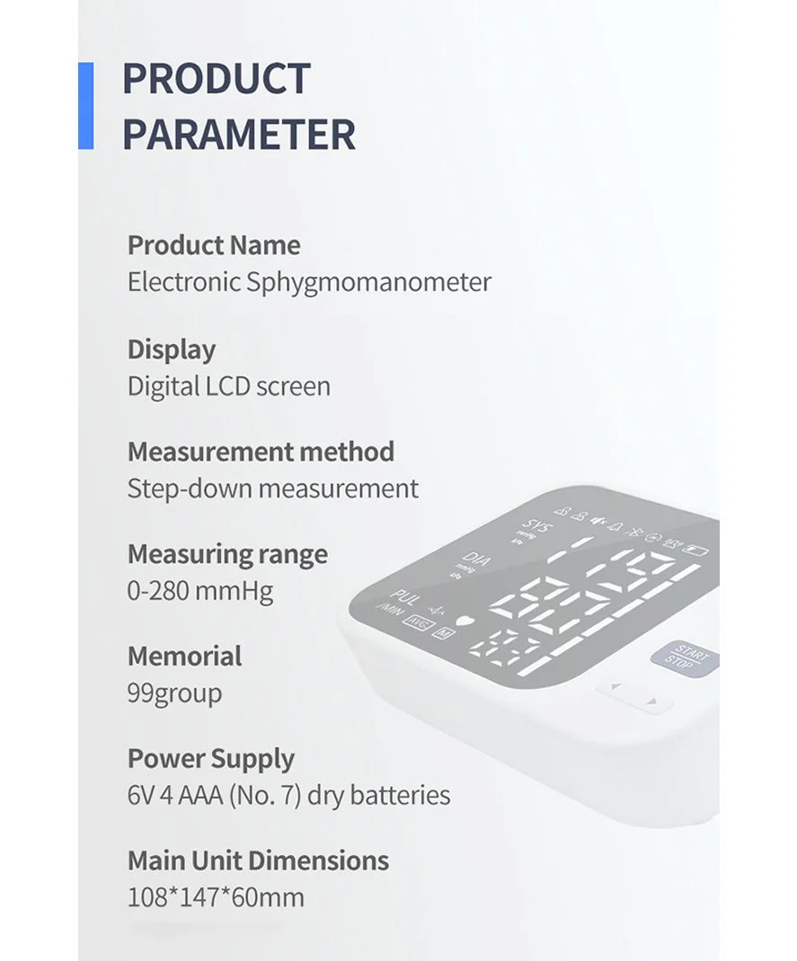 Blood Pressure Monitor Automatic Electronic Digital BP Monitor - Image 9