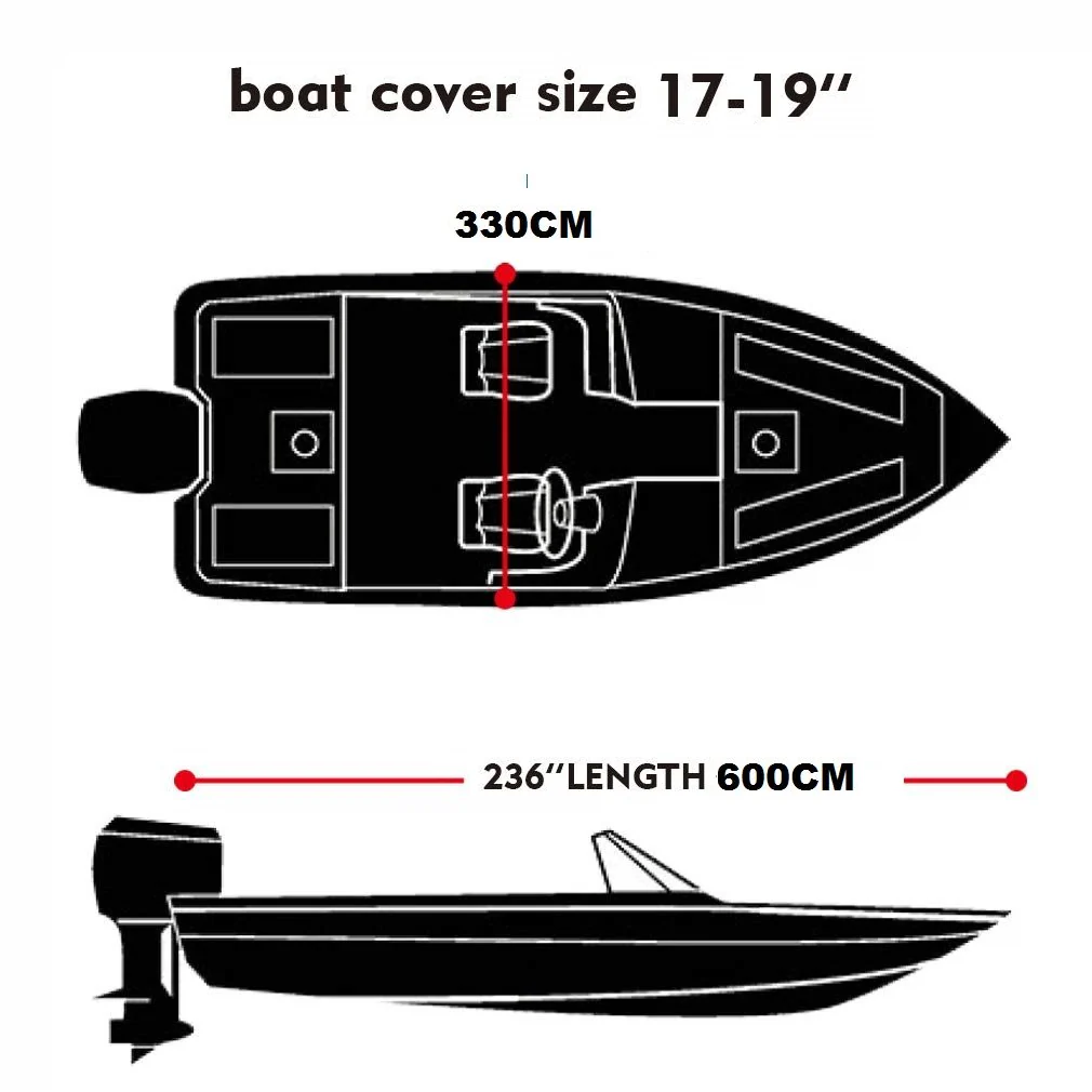Boat Cover 600D Boat 17-19FT - Image 4
