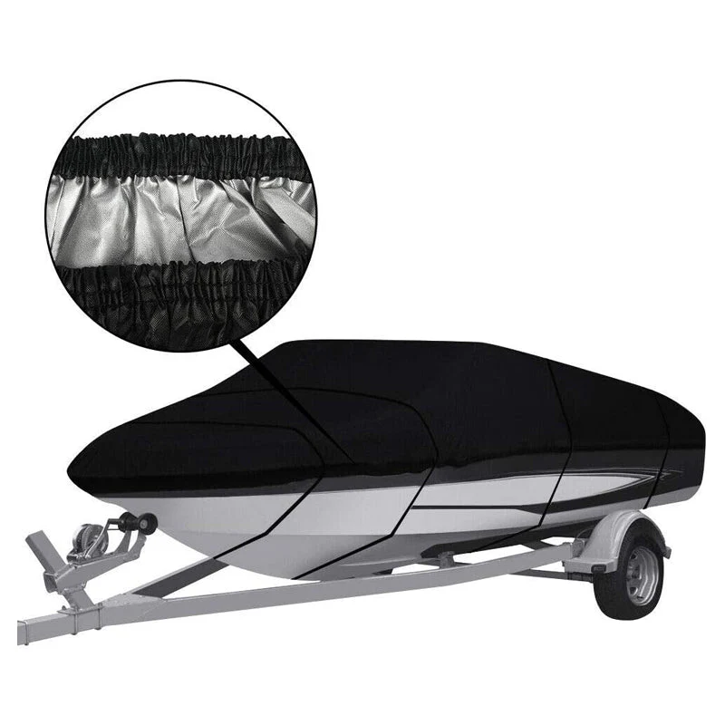Boat Cover Heavy Duty – 210D Black Trailerable Boat Cover for 16–18ft V-Hull - Image 5