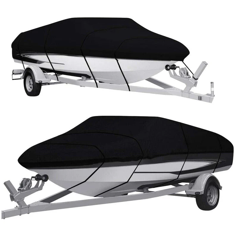 Boat Cover Heavy Duty – 210D Black Trailerable Boat Cover for 16–18ft V-Hull - Image 6