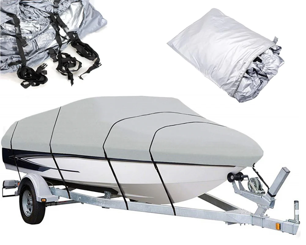 Boat Cover Trailerable Heavy Duty Boat Cover Silver 17Ft to 19FT - Image 8