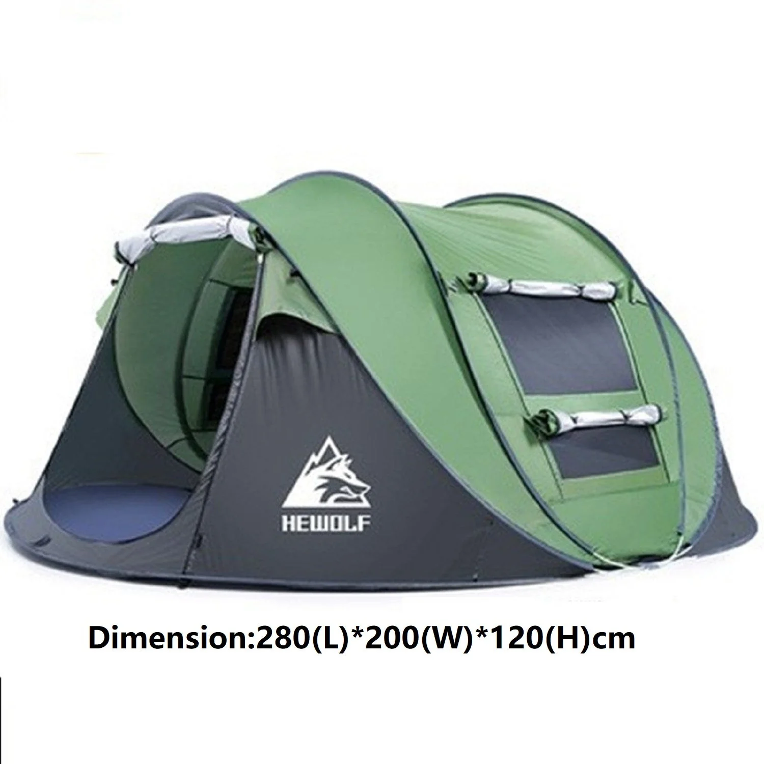Boat-Shaped Pop-Up Camping Tent Large 280(L) x 200 (W) x 120(H)cm - Image 4