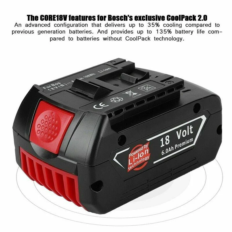 Bosch 18V 5000mAh BAT609 BAT609G BAT618 BAT618G Replacement Battery - Image 5