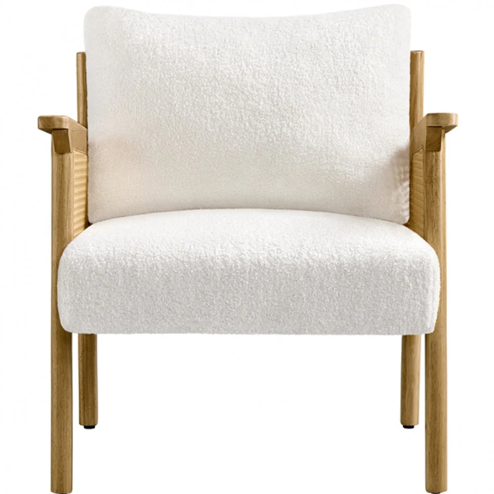 Boucle Upholstered Accent Chair Lounge Chair - Image 4