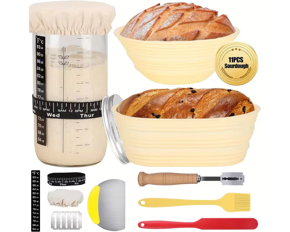 Sourdough Starter Kit with Bread Proofing Basket - Image 2