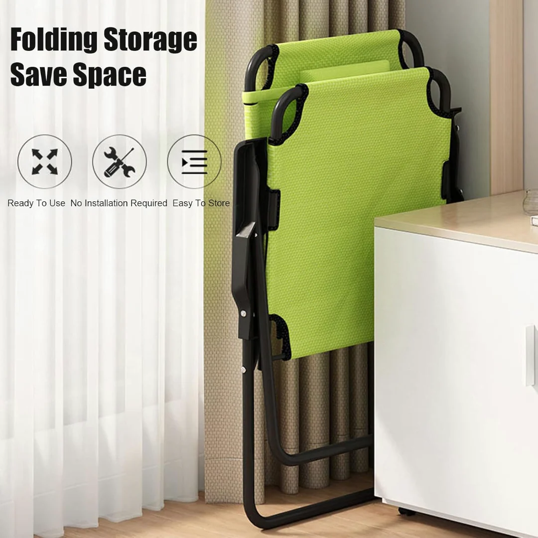 Camping Chair Foldable Chair With Footrest (Green) - Image 5