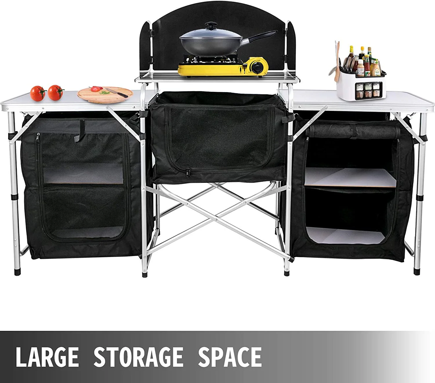 Camping Kitchen Table Portable Folding Camp Cook Table - Image 6
