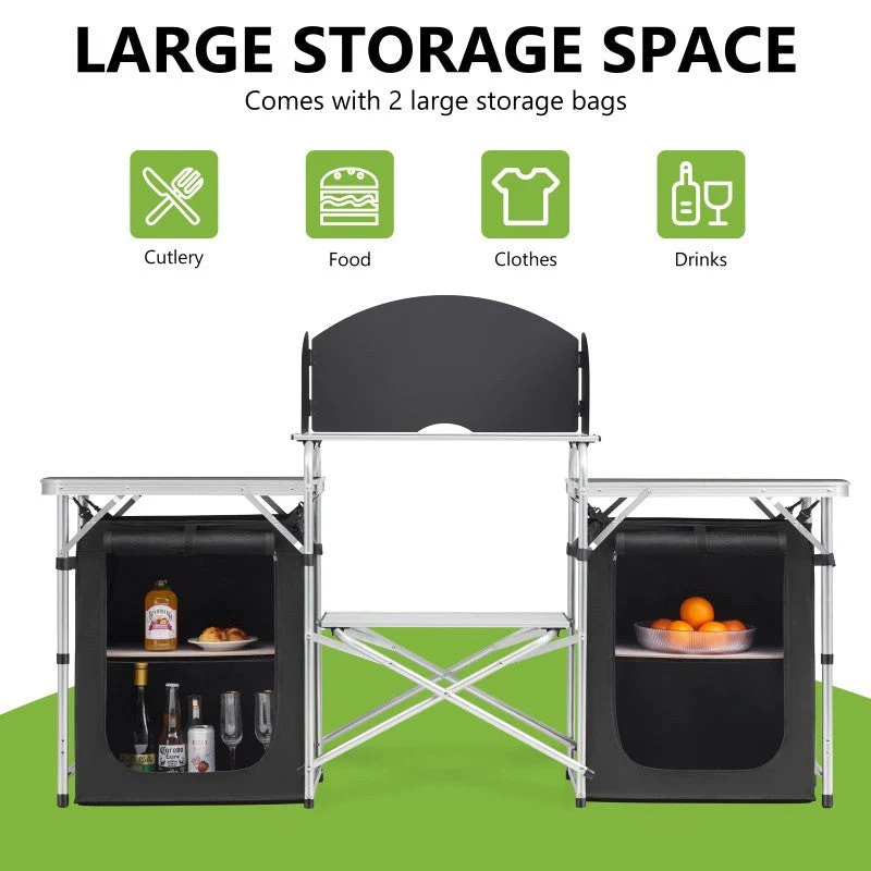 Camping Kitchen Table Portable Folding Camp Cook Table - Image 7