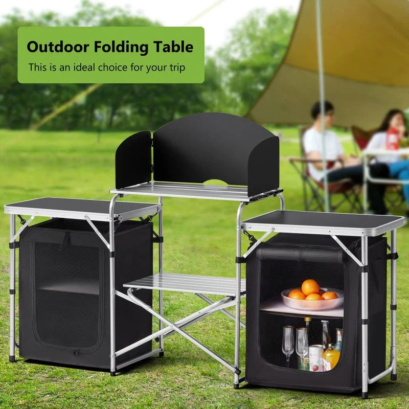 Camping Kitchen Table Portable Folding Camp Cook Table - Image 9