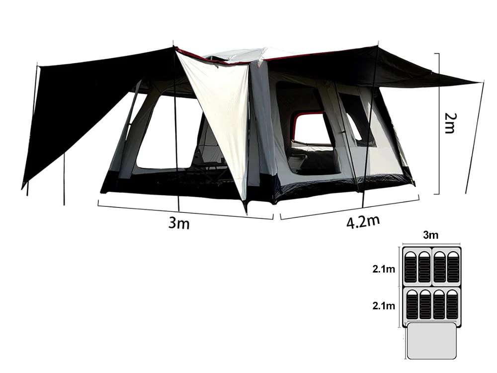 Camping tent 420*300cm/6-10 Person Large tents - Image 9