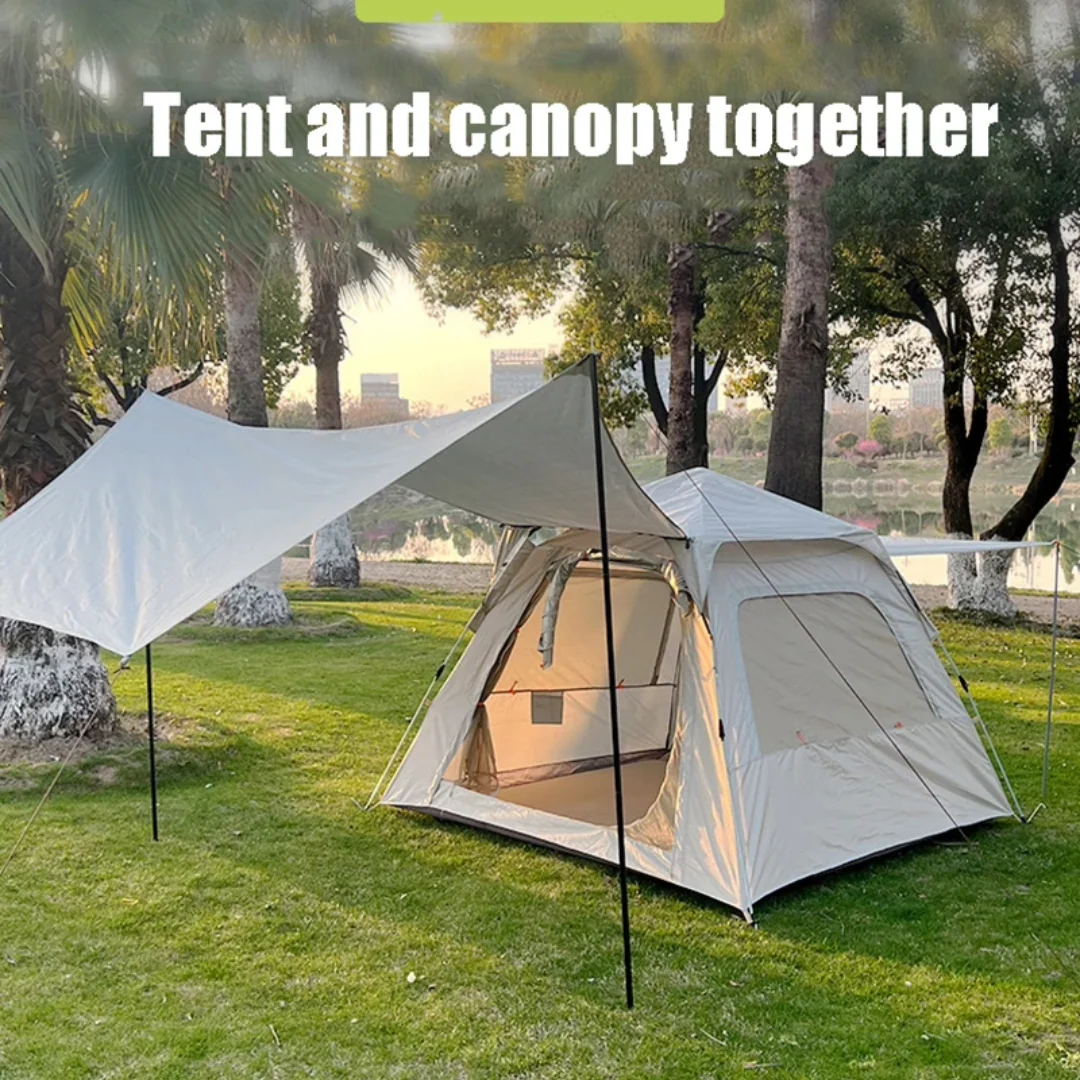 Camping Tent With Canopy 3-5 Person Tent - Image 5