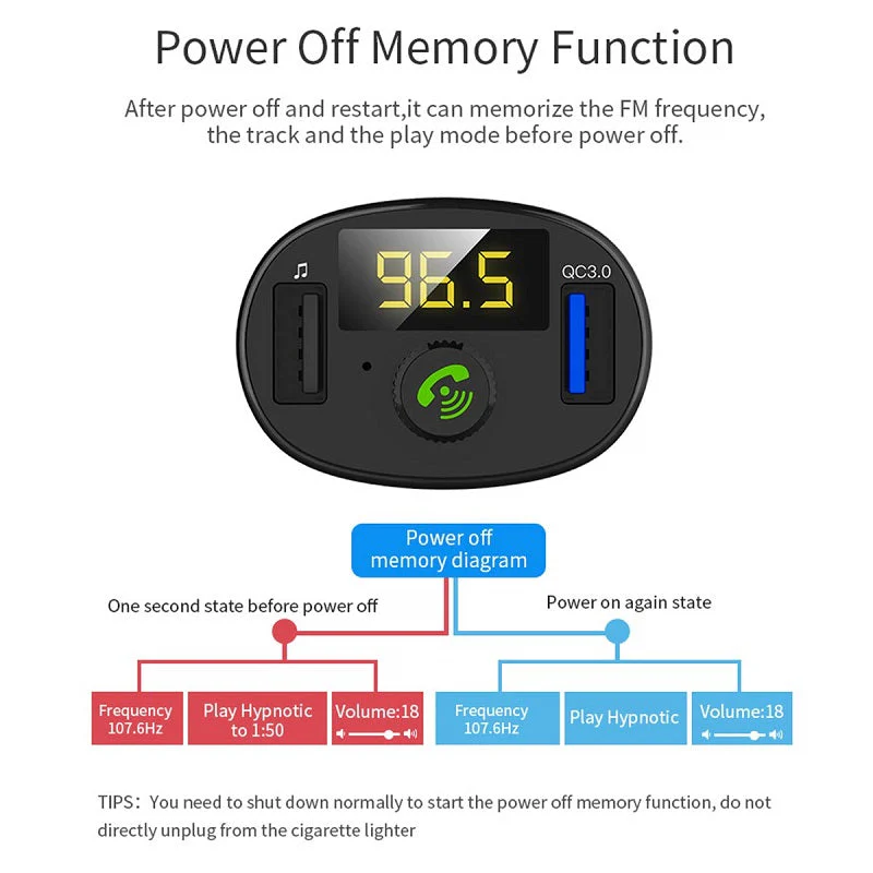 Car Bluetooth Receiver Wireless Radio Adapter Hands-Free Car Kit - Image 9
