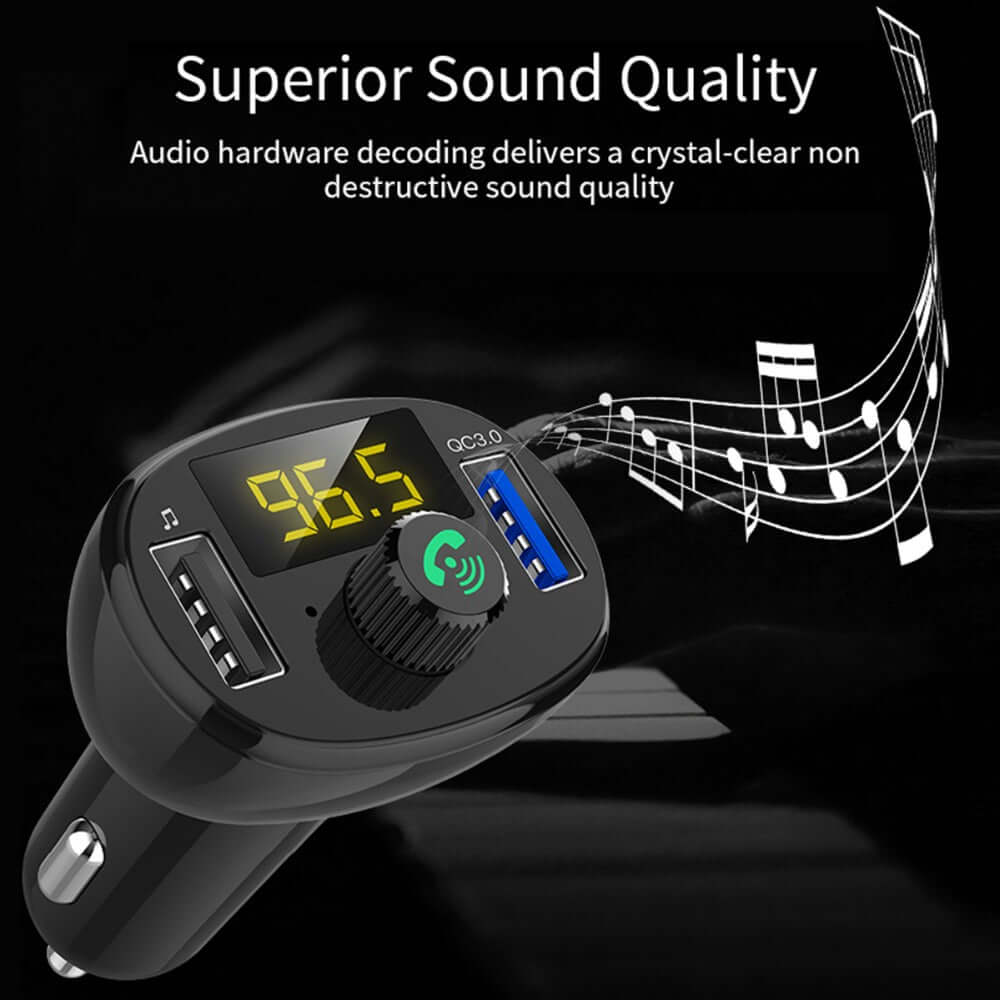 Car Bluetooth Receiver Wireless Radio Adapter Hands-Free Car Kit - Image 2