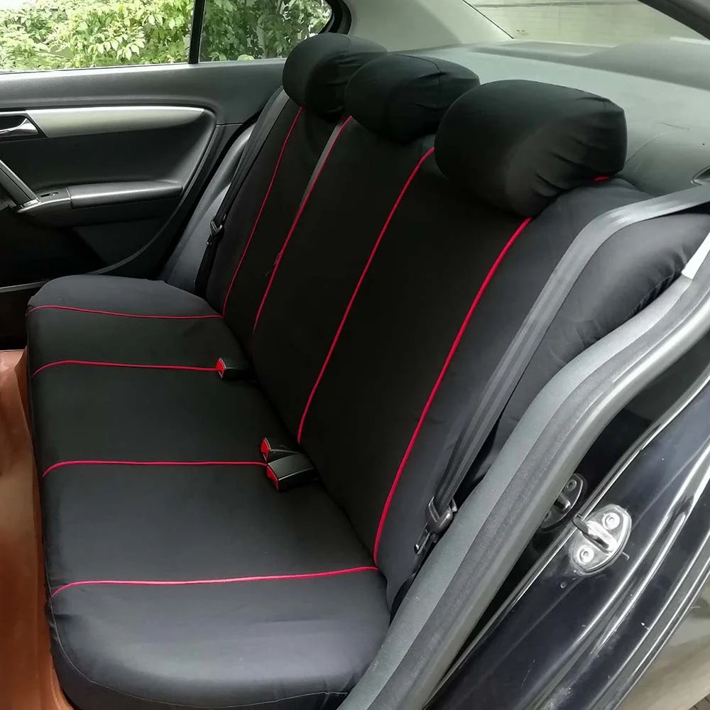 Car Seat Cover 5 Seater Full Set Front Rear Cushion Mat Protecto Polyester - Image 2