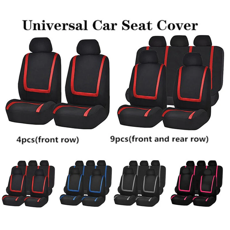 Car Seat Cover Protector for 2 Front Seats Set Cushion Mat Polyester - Image 2