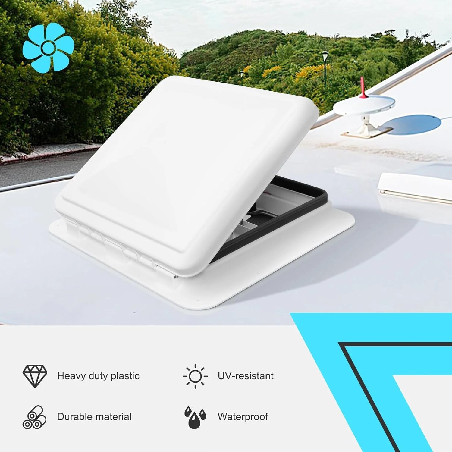 Caravan Roof Vent RV Shower Hatch - Image 5