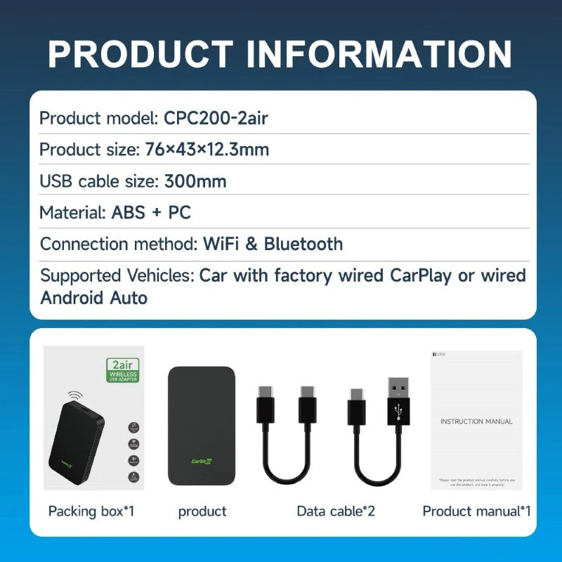 CarlinKit 5.0 Wireless CarPlay Adapter for Apple Android - Image 8