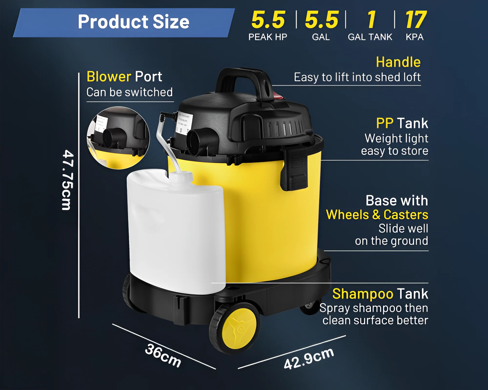 Carpet Cleaner Machine 5-in-1 Carpet Cleaner Machine for Home - Image 4