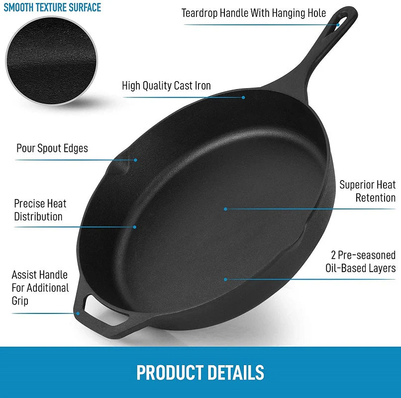 Cast Iron Frying Pan Skillet - Image 7