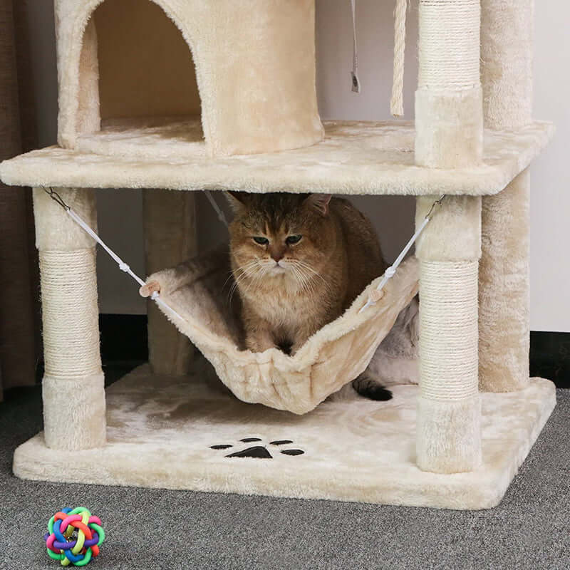 Cat Tree 150CM with Scratching Posts Hammock - Image 7