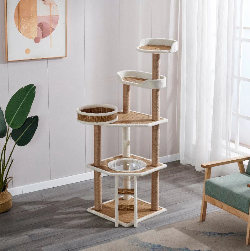 Cat Tree House Scratching Post Condo - Image 7
