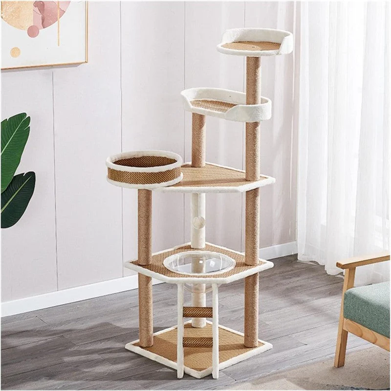 Cat Tree House Scratching Post Condo - Image 6